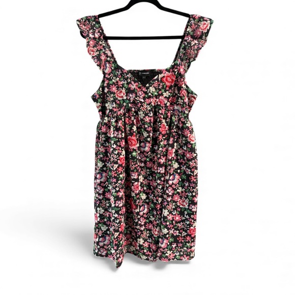Merigold Kiss Floral Mini Dress with Ruffle Straps - Picture 1 of 5